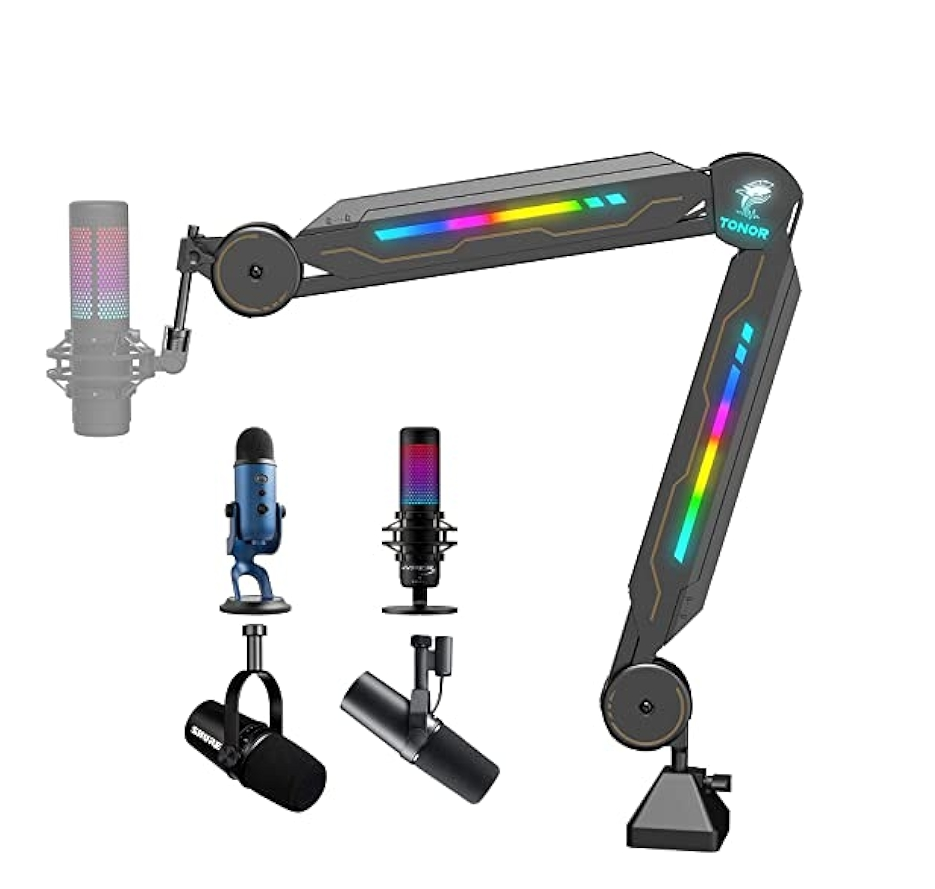 TONOR T20S Microphone Boom with RGB