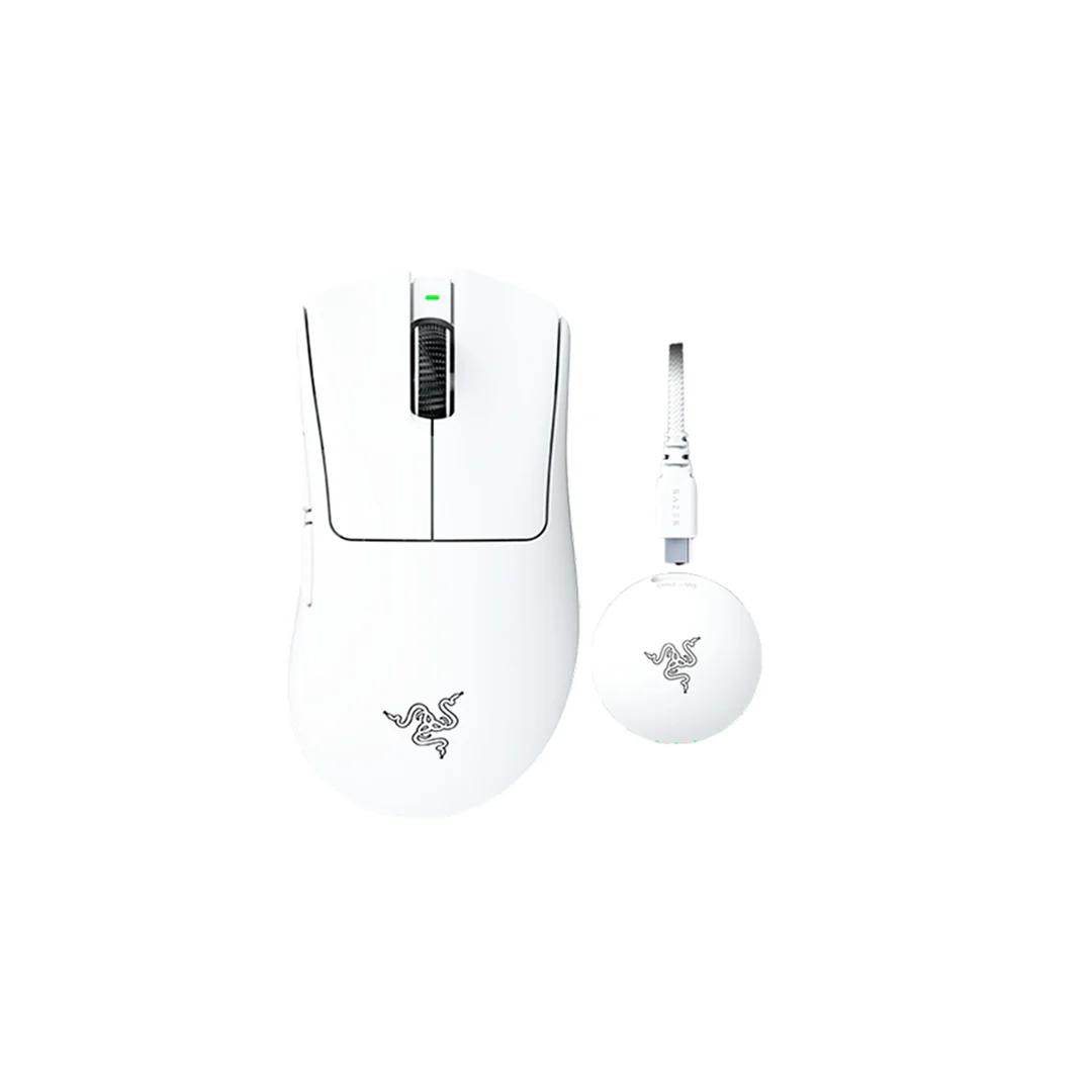 Razer DeathAdder V4 Pro Wireless Gaming Mouse - White
